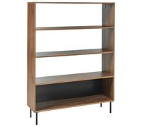 Beliani 4 Tier Bookcase Nanton 140 Cm Dark Brown
