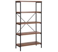 Beliani 4 Tier Shelving Unit BRISBANE 160 cm Dark Brown, Brown