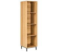 Beliani 4 Tier Shelving Unit LEANDRO 175 cm Light Brown, Brown