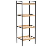 4 Tier Shelving Unit TAJZARA Bamboo Light Brown