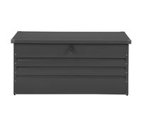 Beliani 400L Lockable Outdoor Storage Box Grey Galvanised Steel - Weather Resistant