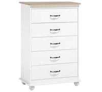 Beliani 5 Drawer Chest Sharon White