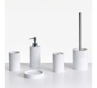 Beliani 5-Piece Bathroom Accessories Set Sepahua White