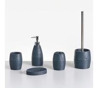 Beliani 5-Piece Bathroom Accessories Set Yarapa Dark Blue