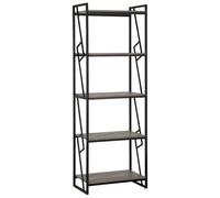 Beliani 5 Tier Bookcase FORRES 184 cm Brown/ Black, Brown