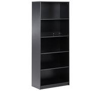 Beliani 5 Tier Bookcase Zehna 197 Cm Black