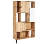 Beliani 5 Tier Shelving Unit Amos 185 Cm Light Brown
