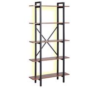 5 Tier Shelving Unit DARBY 180 cm Dark Brown