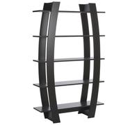 Beliani 5 Tier Shelving Unit Kener 180 Cm Black