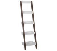 Beliani 5 Tier Shelving Unit Mobile Duo 166 Cm Brown/ White