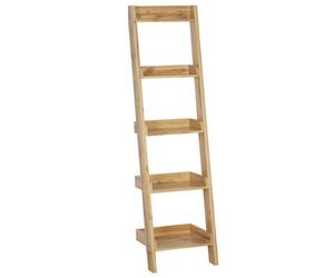 Beliani 5 Tier Shelving Unit Mobile Duo 169 Cm Light Brown