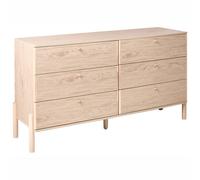 Beliani 6 Drawer Chest Collins Light Brown
