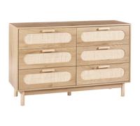 Beliani 6 Drawer Chest Costello Light Brown