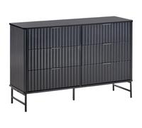Beliani 6 Drawer Chest Glastonbury Black