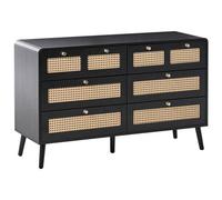 Beliani 6 Drawer Chest Moura Black