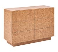 Beliani 6 Drawer Chest Woodend Burl Effect