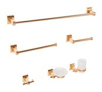 6-Piece Bathroom Hardware Set TALARA with Towel Bars and Hooks Gold