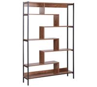 Beliani 6 Tier Shelving Unit Daven 180 Cm Brown