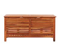 Beliani Acacia Storage Box With Lid 130 X 64 Cm Dark Brown
