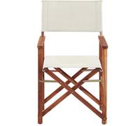 Beliani Acacia Toucan Pattern Director's Chair Set Of 2 - Dark Wood Folding
