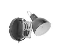 Beliani Adjustable Accordion Swing Arm Wall Mounted Lamp Light Metal Black Harrington