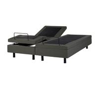 Adjustable Bed without Headboard Fabric DUKE II 160 x 200 cm (EU King Size) Dark Grey