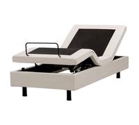 Adjustable Bed without Headboard Fabric DUKE II 80 x 200 cm (EU Small Single) Light Beige