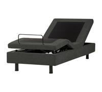 Adjustable Bed without Headboard Fabric CASTELLAN 90 x 200 cm (EU Single) Dark Grey