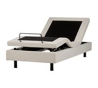 Adjustable Bed without Headboard Fabric DUKE II 90 x 200 cm (EU Single) Light Beige