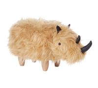 Beliani Animal Stool Woolly Rhino Faux Fur Beige