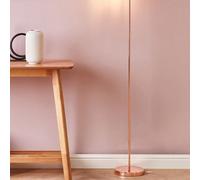 Beliani Arched Floor Lamp With Exposed Bulb, Copper Gloss Finish, 140 Cm Height