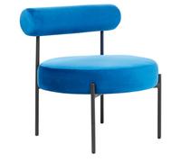 Beliani Armchair Alpha Velvet Navy Blue