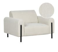 Beliani Armchair Askim Corduroy Off-White