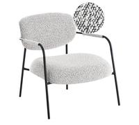 Beliani Armchair Ausvika Fabric Black/ White
