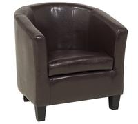 Armchair BORWICK Faux Leather Dark Brown