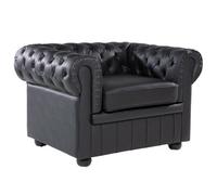 Armchair CHESTERFIELD Leather Black
