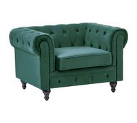 Armchair CHESTERFIELD Velvet Emerald Green