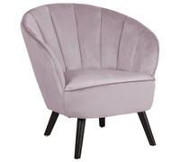 Beliani Armchair Dala Velvet Pink
