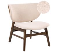 Beliani Armchair Day Boucle Brown/ Light Beige