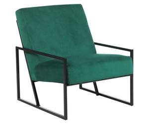 Beliani Armchair Delary Velvet Emerald Green
