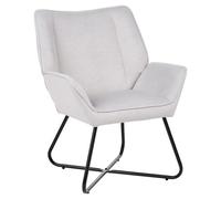 Beliani Armchair Gressela Velvet Light Grey