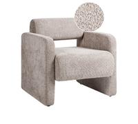 Beliani Armchair Hallsberg Boucle Taupe