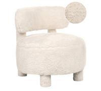 Armchair HAMINA Faux Fur Light Beige