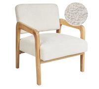 Beliani Armchair Hjo Boucle Off-White