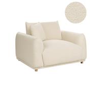 Beliani Armchair Jubek Boucle Off-White