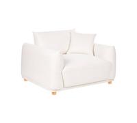 Beliani Armchair Jubek Fabric Off-White