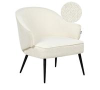 Beliani Armchair Kayla Boucle Off-White