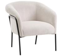 Beliani Armchair Krossen Fabric Light Beige