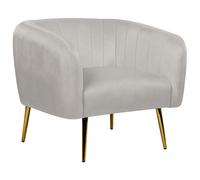 Beliani Armchair Laconia Velvet Light Grey