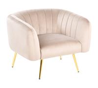 Beliani Armchair Laconia Velvet Taupe